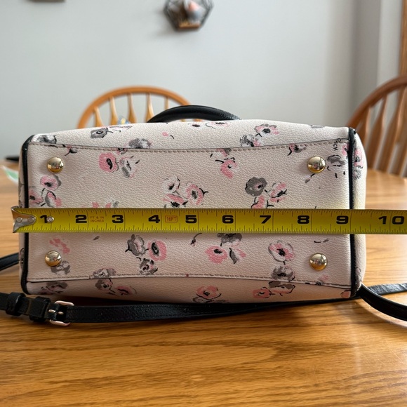 Coach Black and White Floral Satchel - Picture 12 of 14